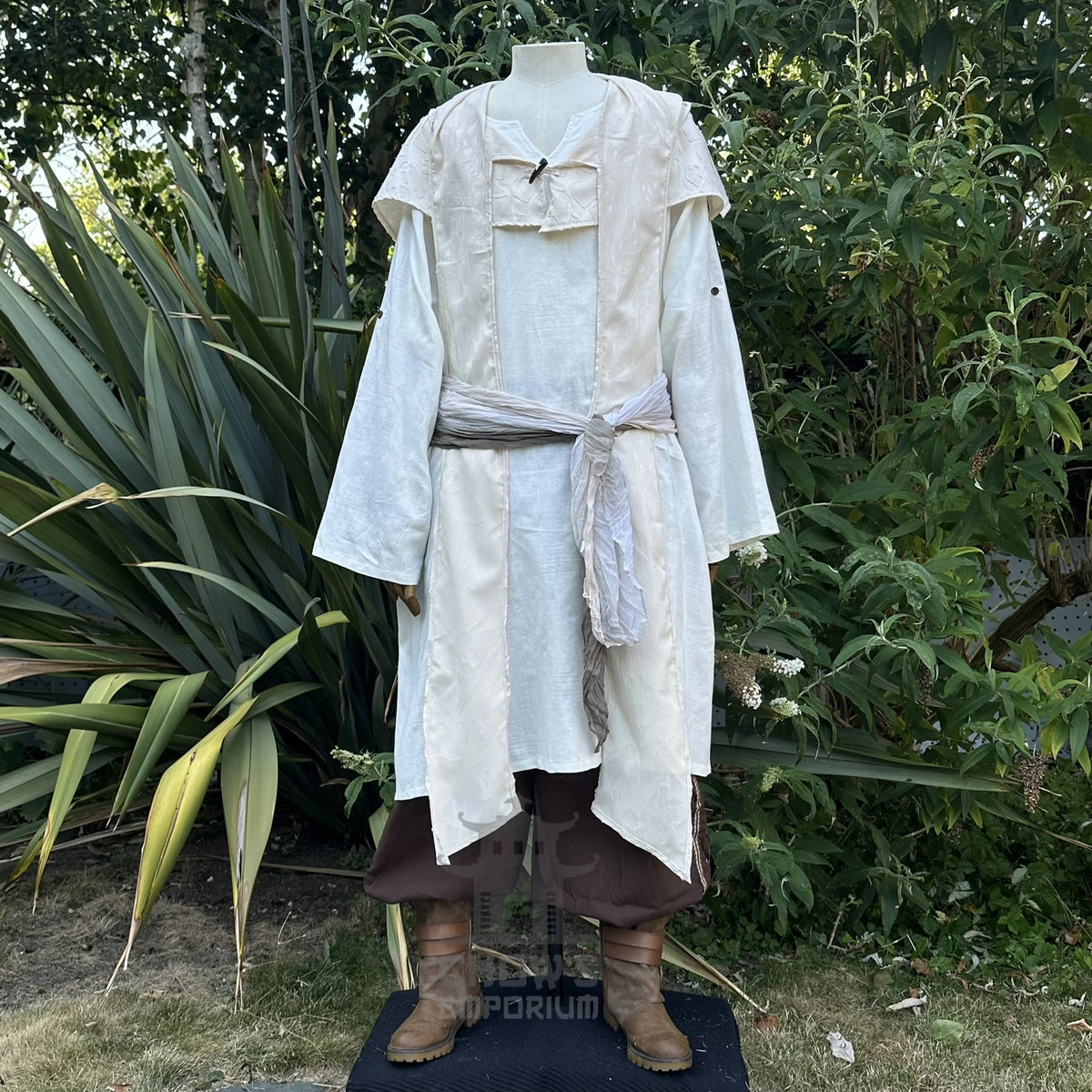 White Lightweight Scarf Hood