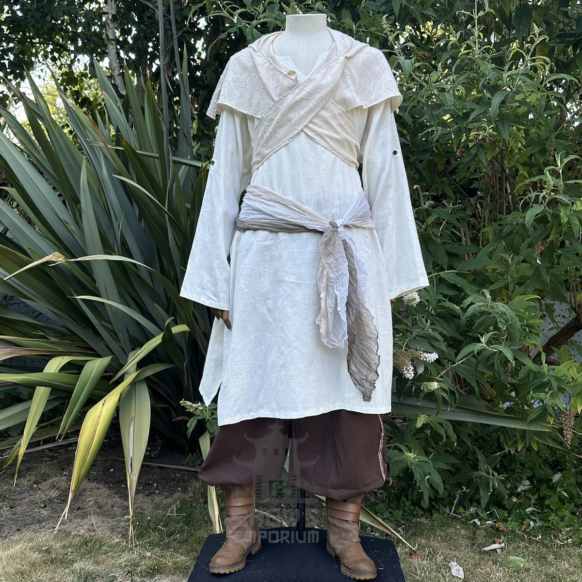 White Lightweight Scarf Hood