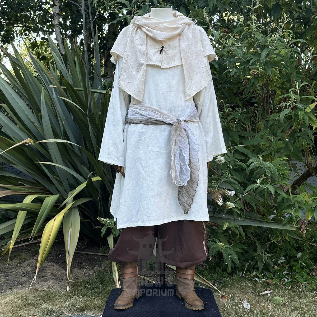 White Lightweight Scarf Hood