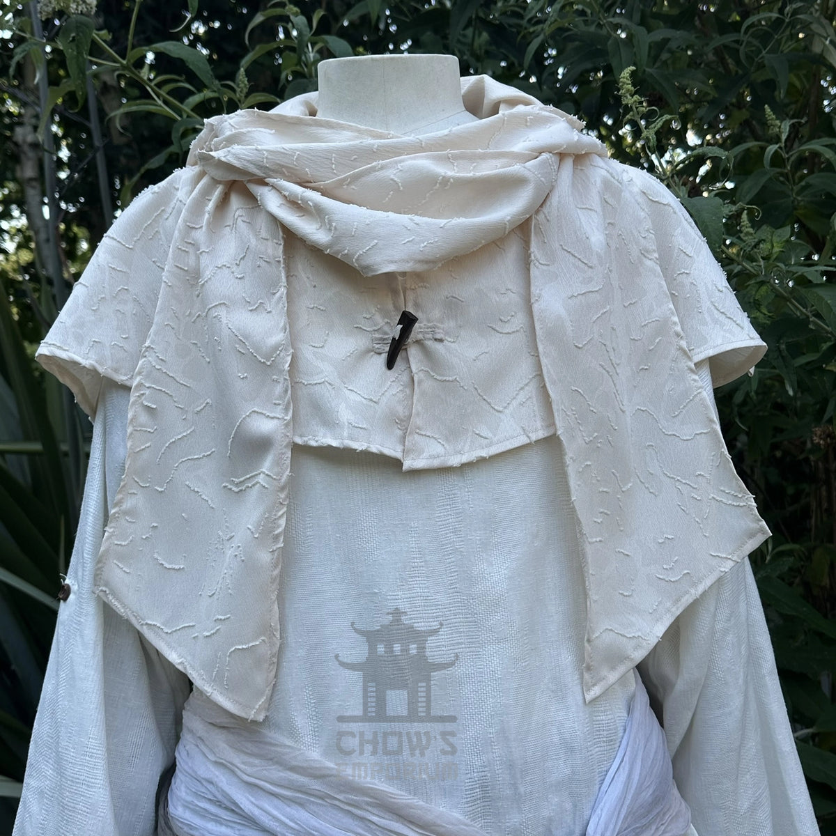 White Lightweight Scarf Hood