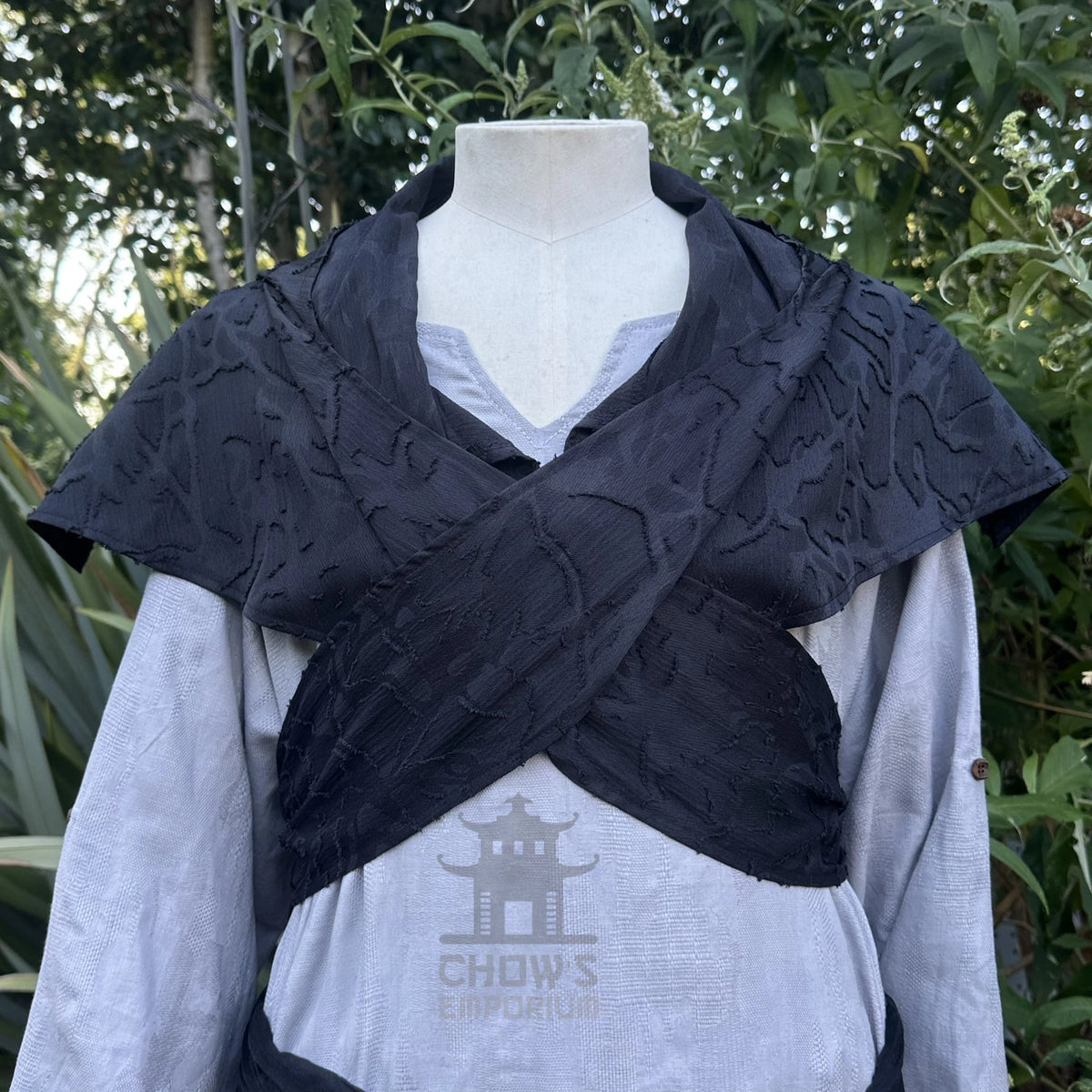 Black Lightweight Scarf Hood