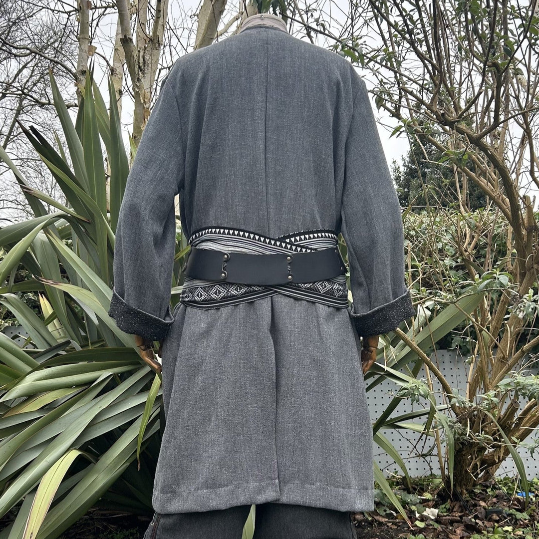 Grey & Black Medieval Two-Tone Jacket/Tunic