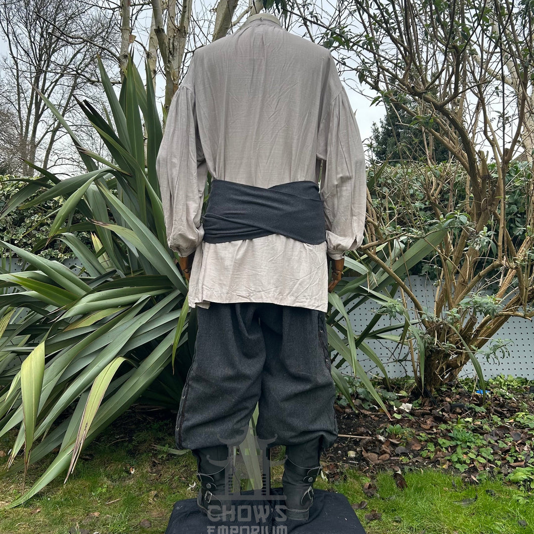 Shadow Merchant LARP Set, 4 pieces (Jacket, Shirt, Trousers, Sash)
