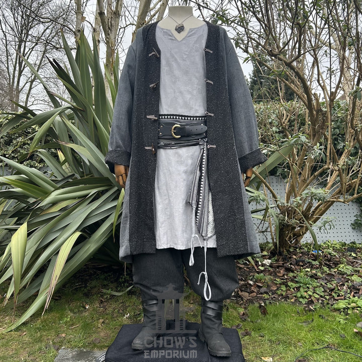 Grey & Black Medieval Two-Tone Jacket/Tunic