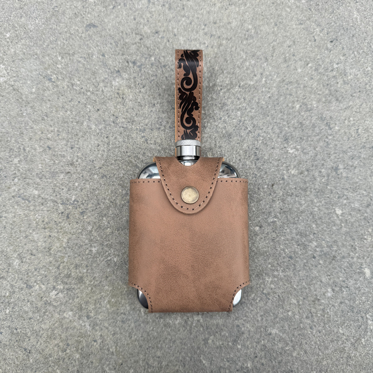 6oz Hip Flask with Decorated Belt Loop