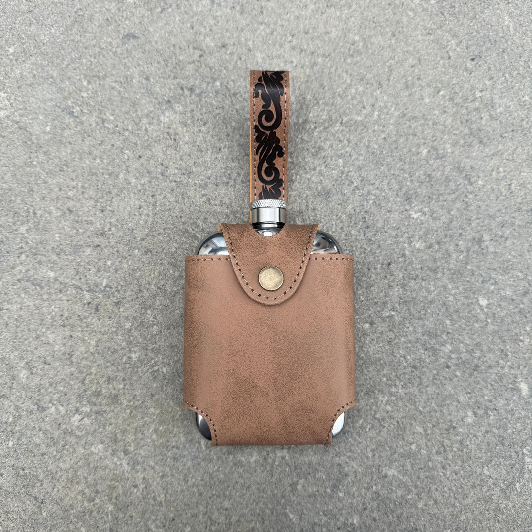 6oz Hip Flask with Decorated Belt Loop