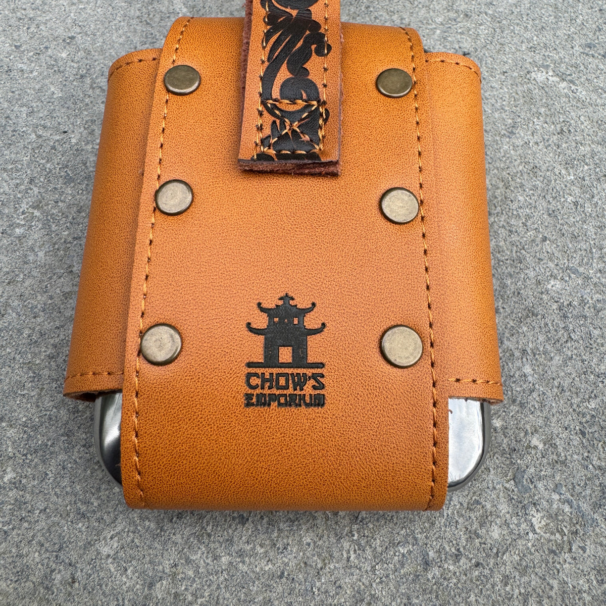 6oz Hip Flask with Decorated Belt Loop