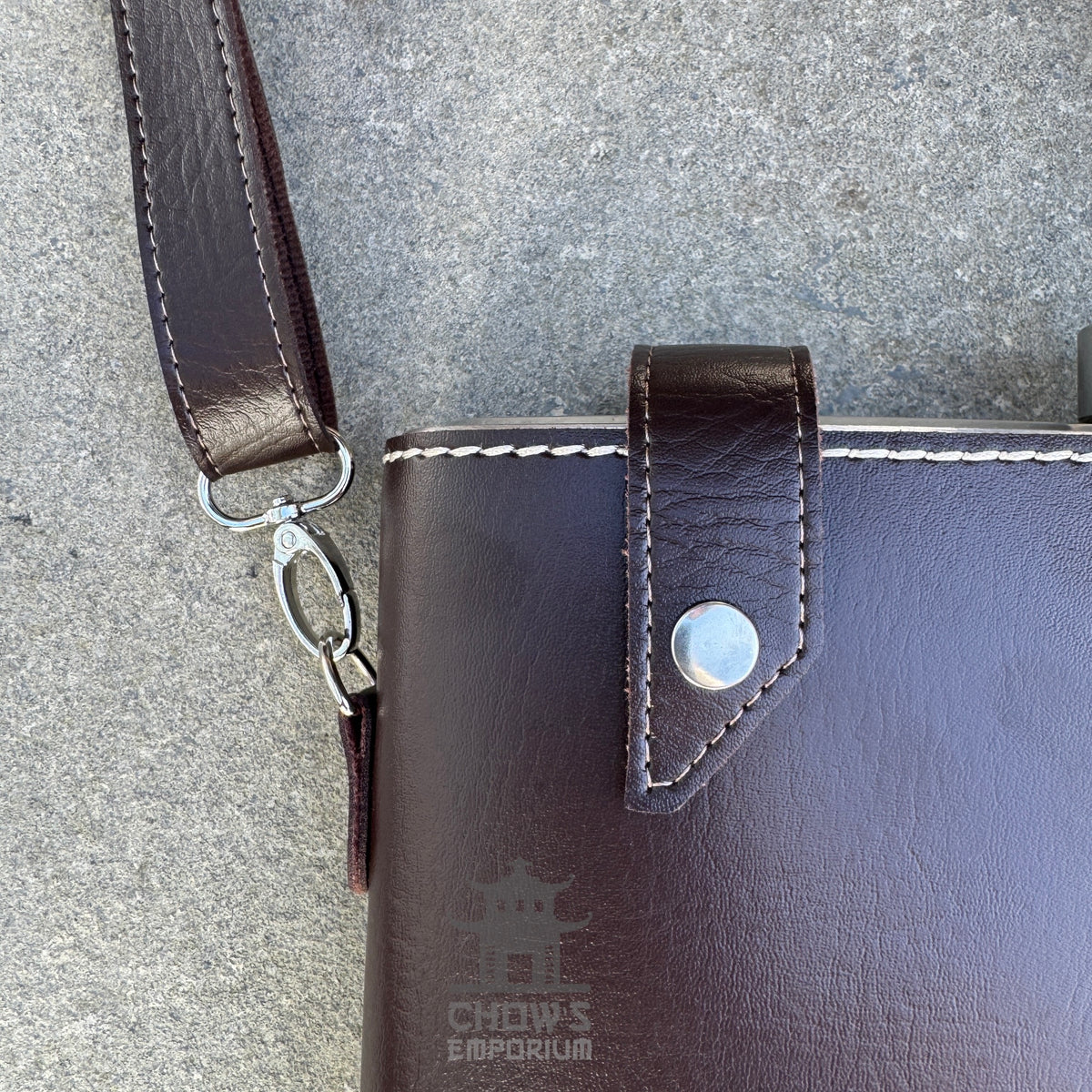 Large 64oz Hip Flask with Leather Holder