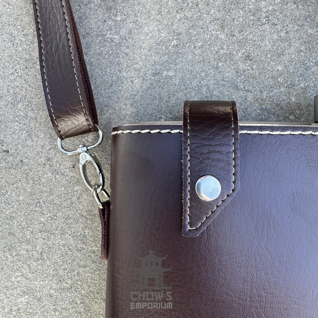 Large 64oz Hip Flask with Leather Holder