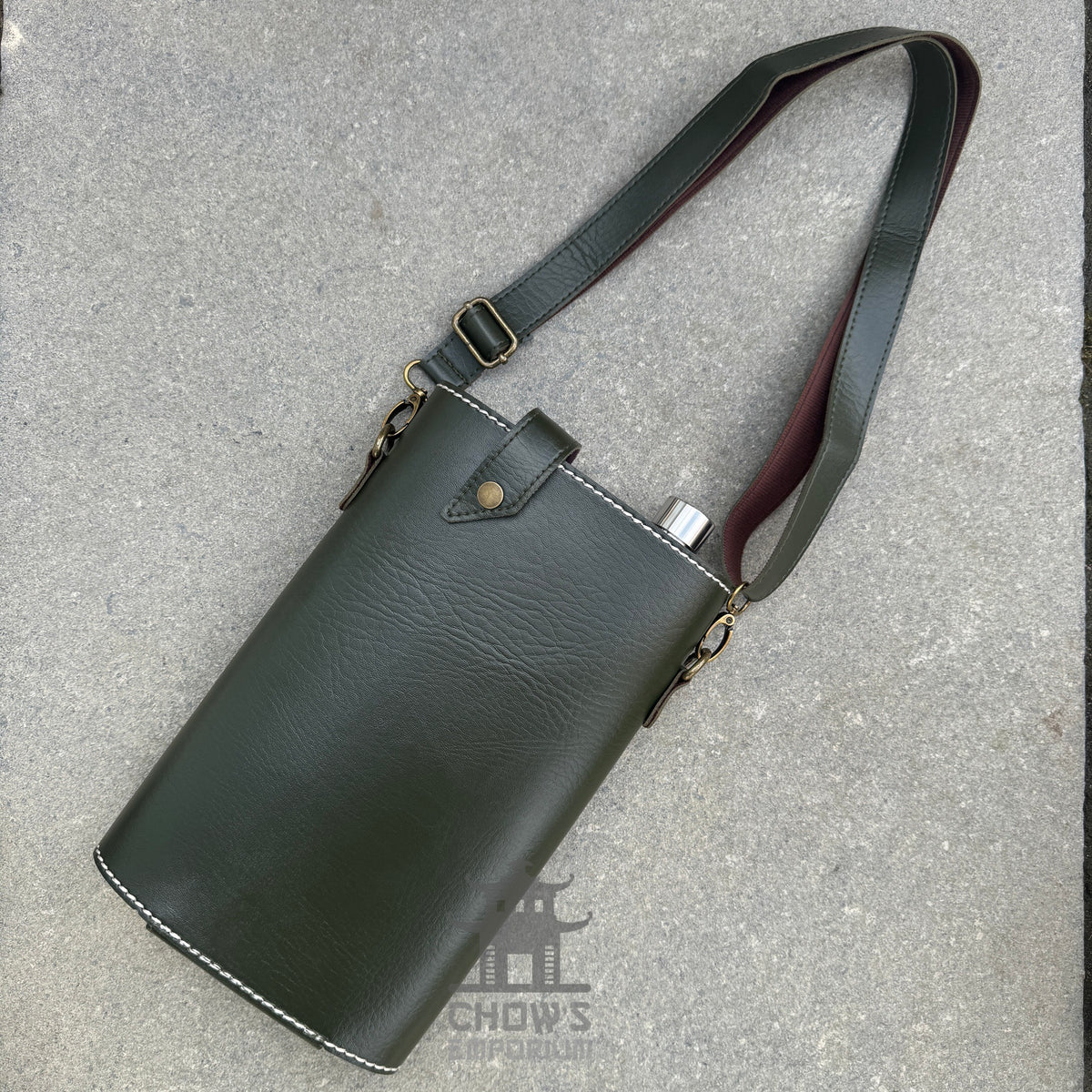 Large 64oz Hip Flask with Leather Holder