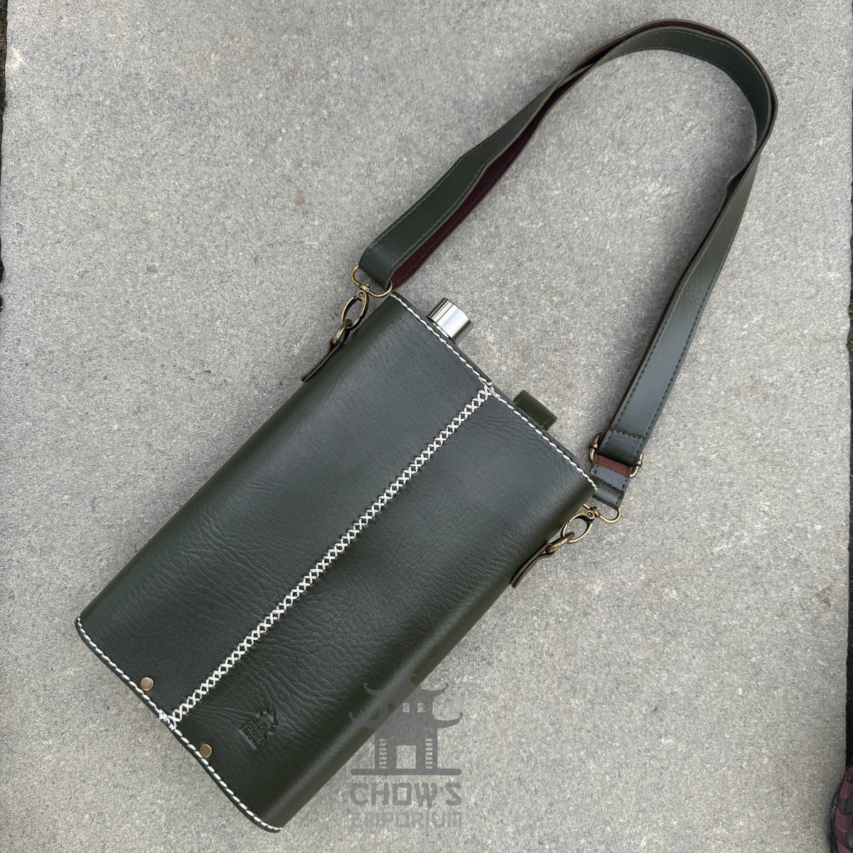 Large 64oz Hip Flask with Leather Holder