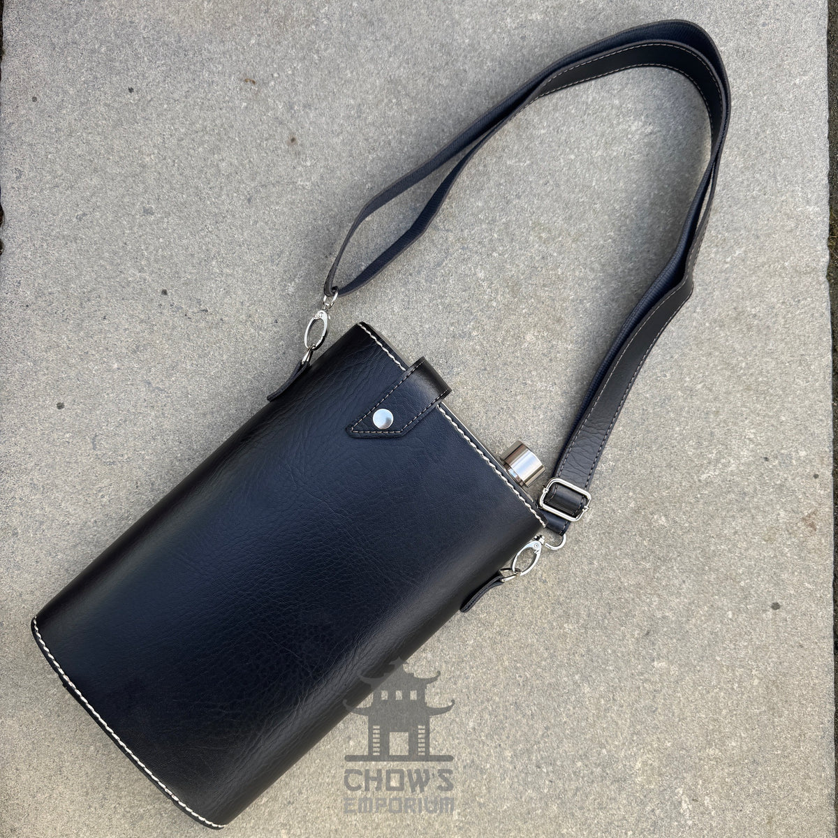 Large 64oz Hip Flask with Leather Holder