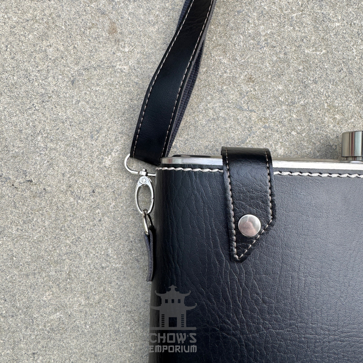 Large 64oz Hip Flask with Leather Holder