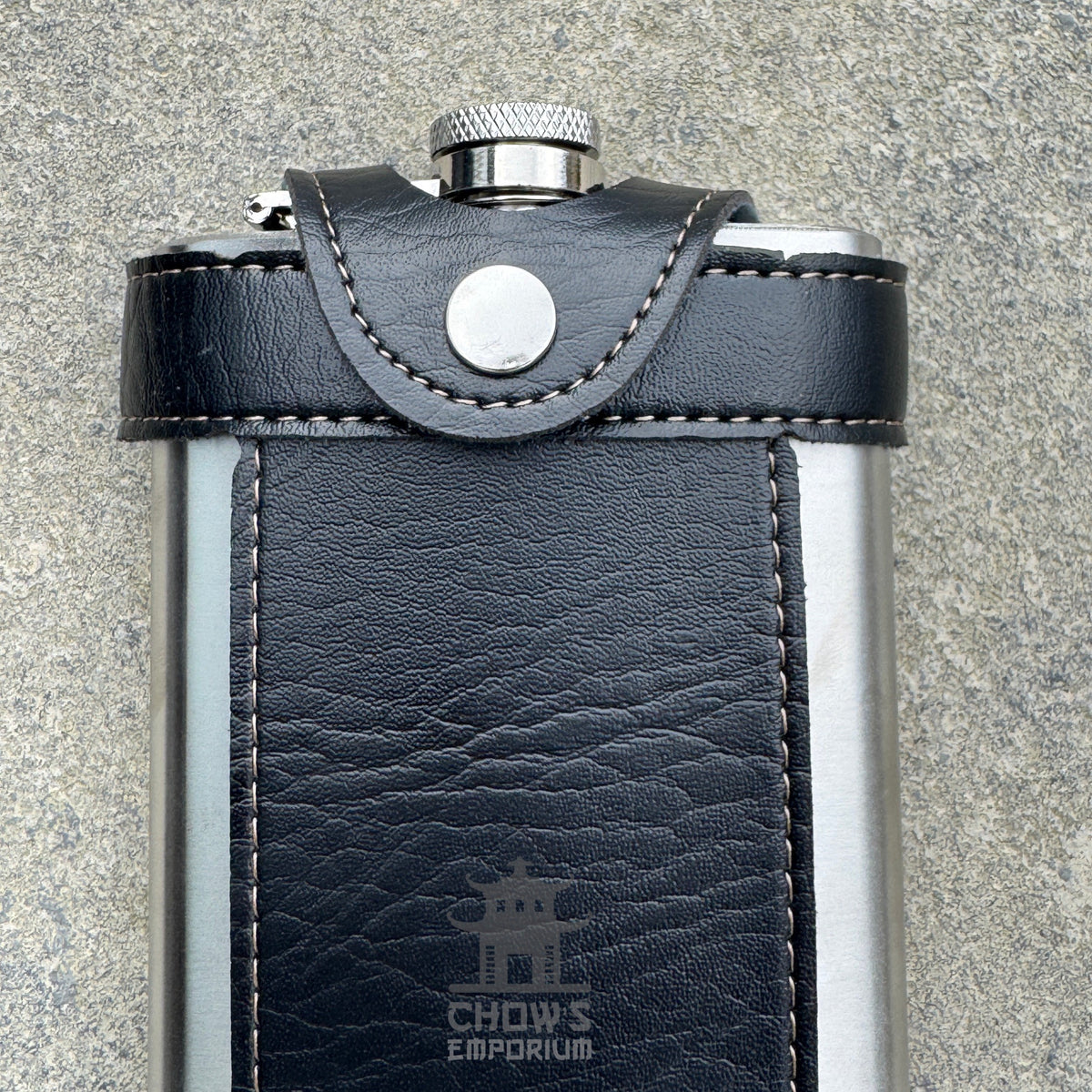 9oz Hip Flask with Leather Holder