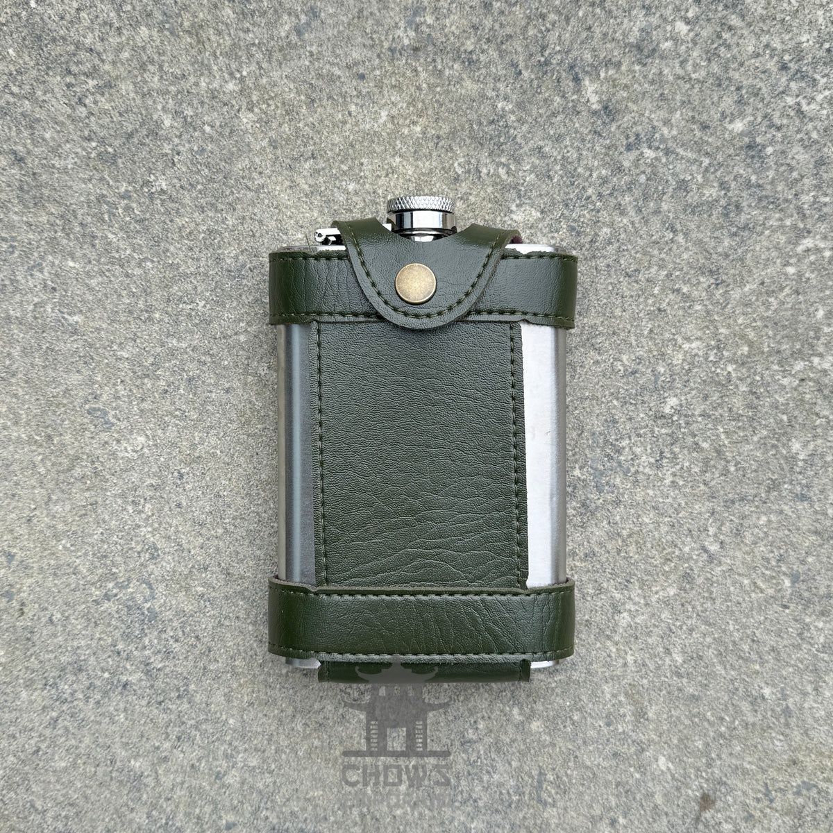 9oz Hip Flask with Leather Holder
