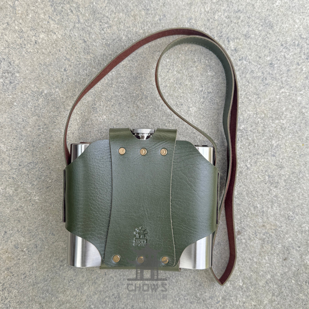 32oz Hip Flask with Leather Holder and Belt Loop