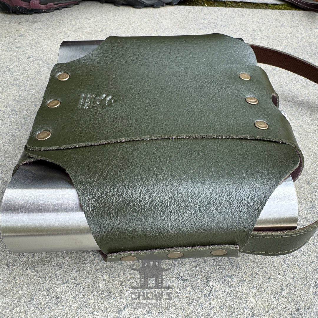 32oz Hip Flask with Leather Holder and Belt Loop