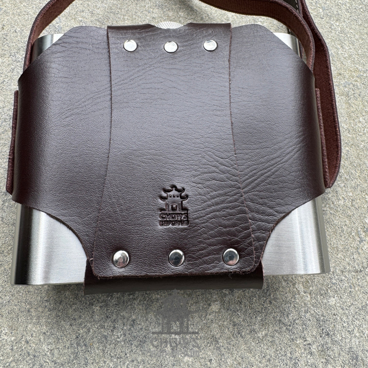 32oz Hip Flask with Leather Holder and Belt Loop