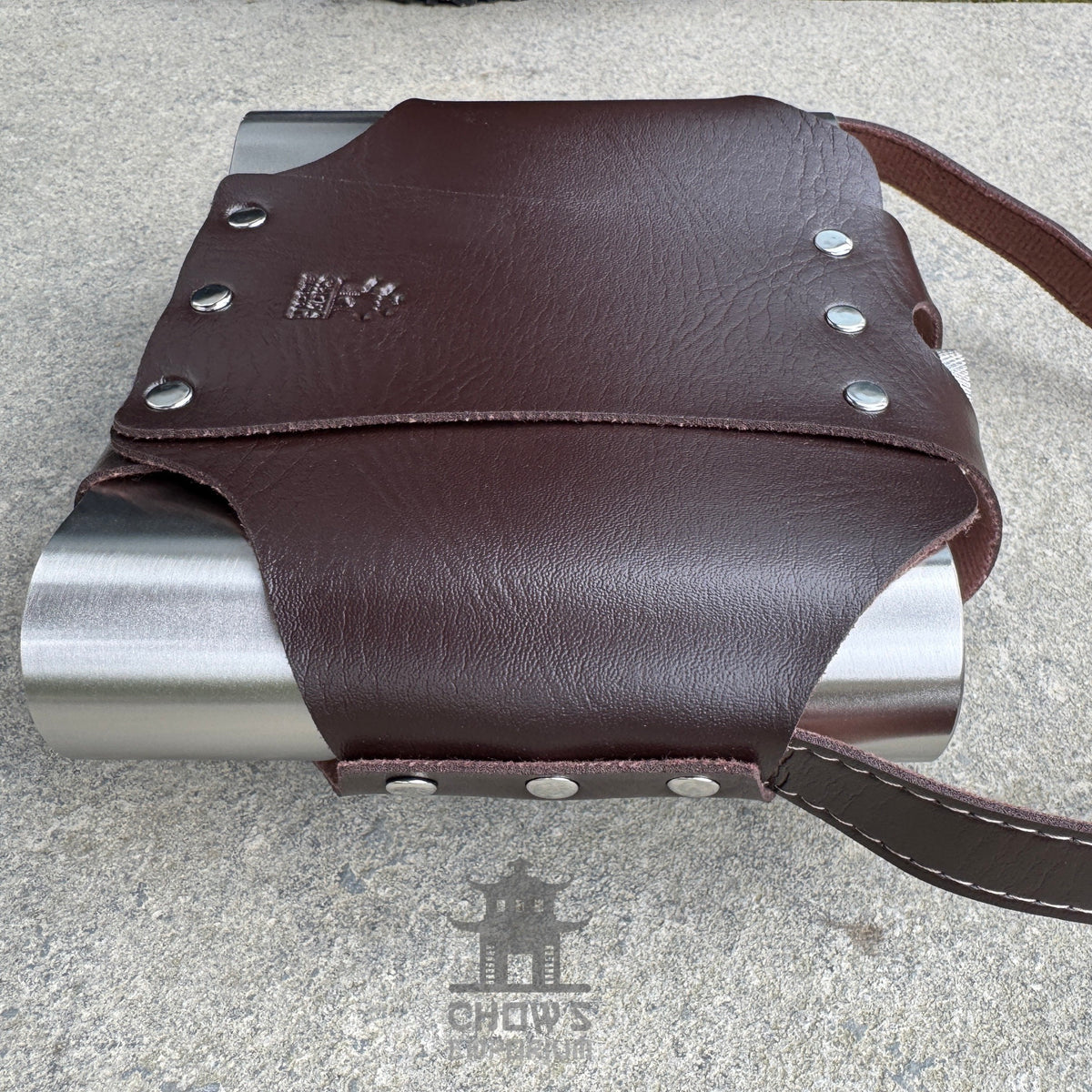 32oz Hip Flask with Leather Holder and Belt Loop