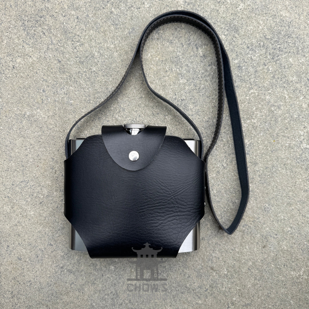 32oz Hip Flask with Leather Holder and Belt Loop