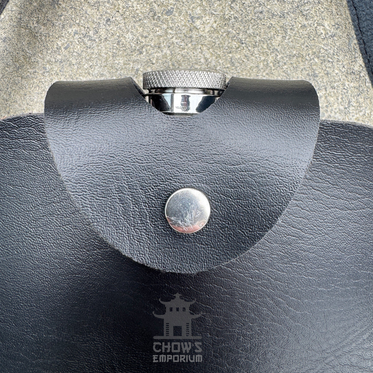 32oz Hip Flask with Leather Holder and Belt Loop