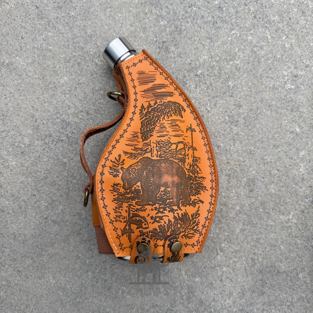 Teardrop 53oz Hip Flask with Shoulder Strap
