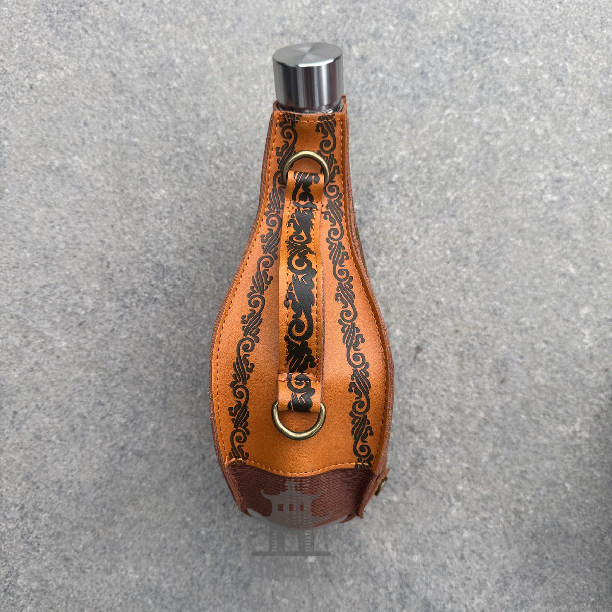 Teardrop 53oz Hip Flask with Shoulder Strap