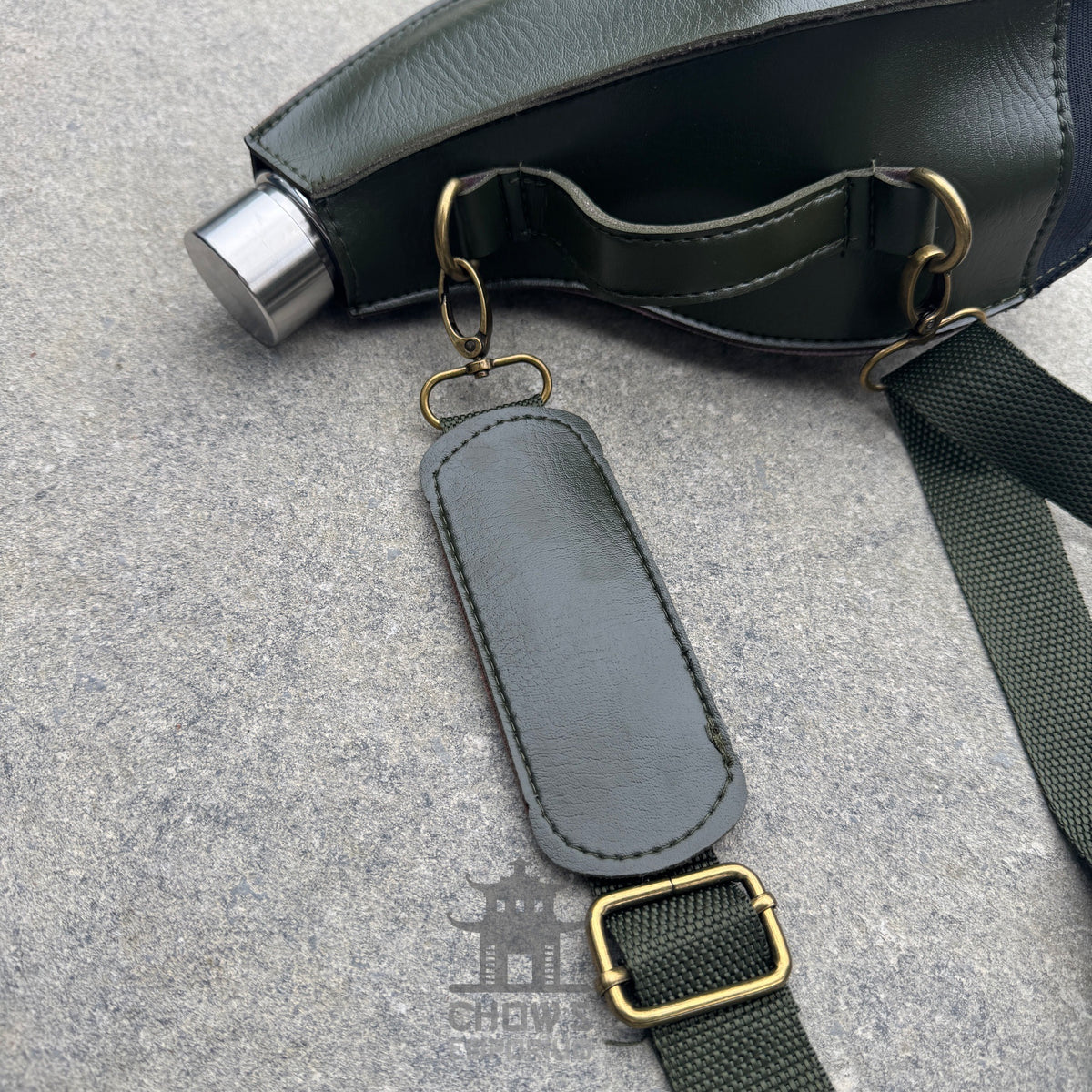Teardrop 53oz Hip Flask with Shoulder Strap