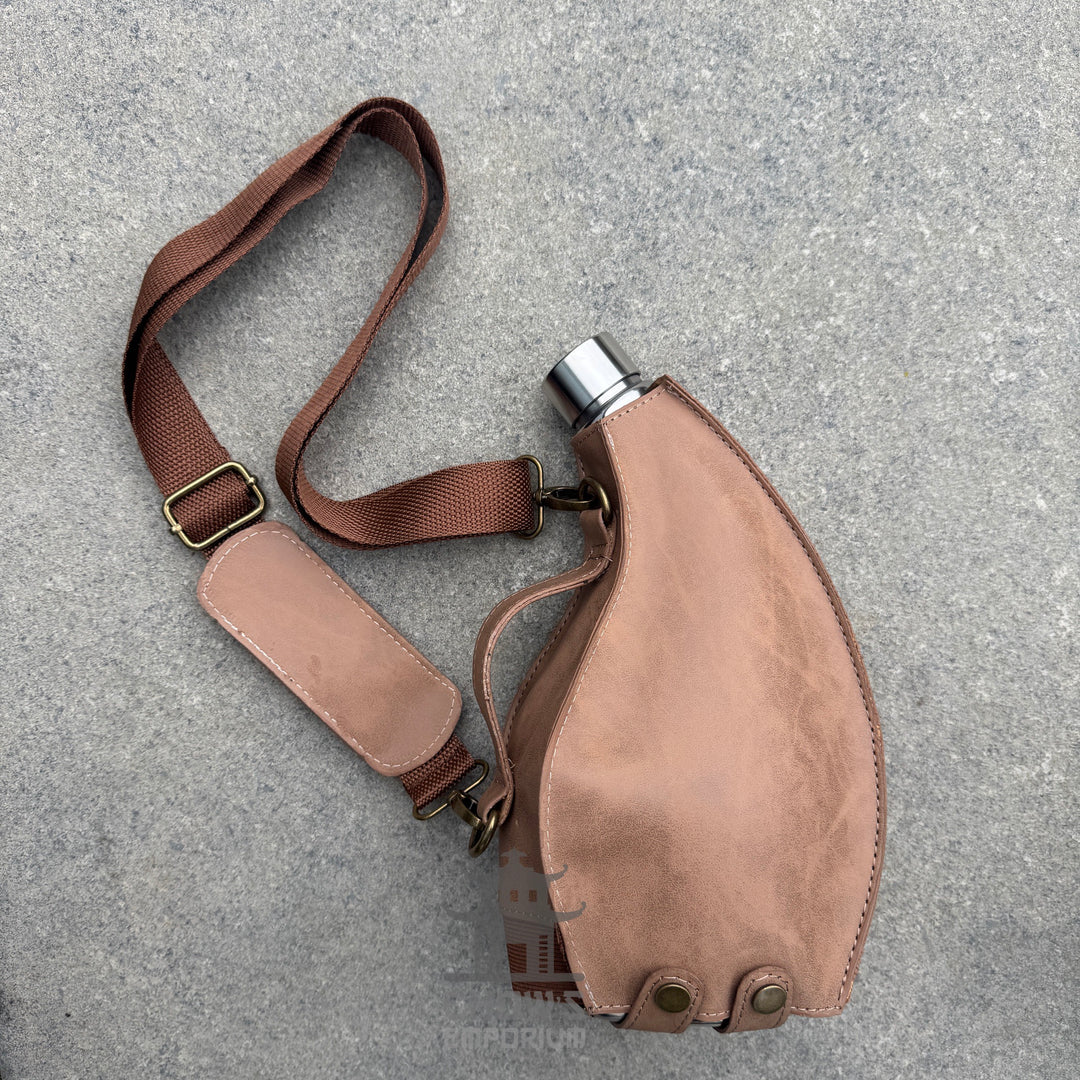 Teardrop 53oz Hip Flask with Shoulder Strap