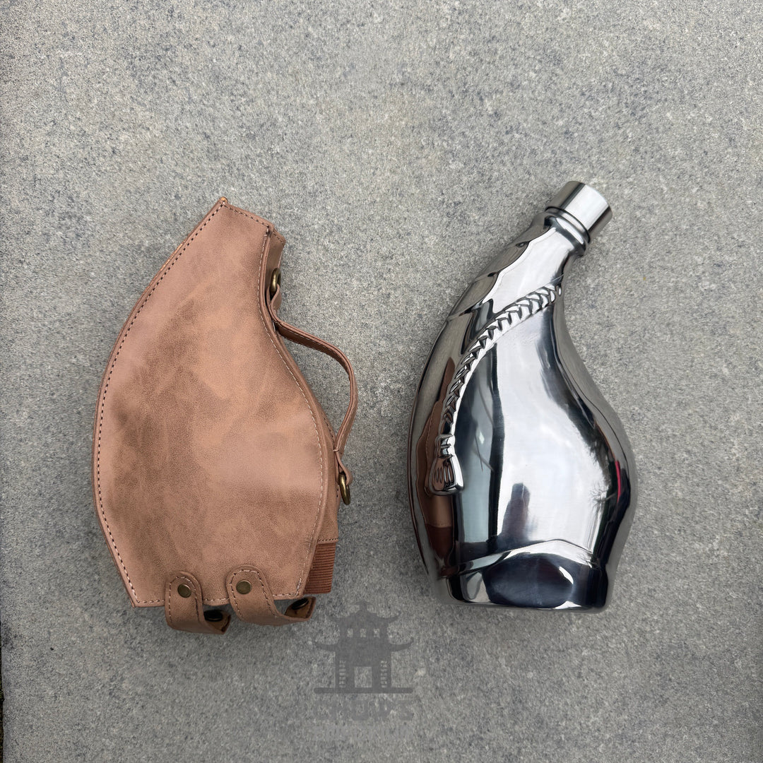 Teardrop 53oz Hip Flask with Shoulder Strap
