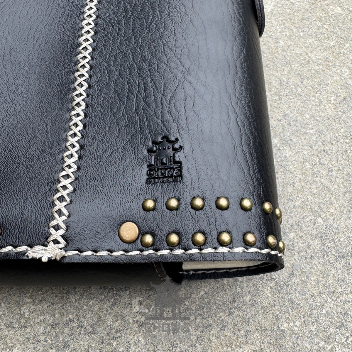 Studded 48oz Hip Flask with Shoulder Strap