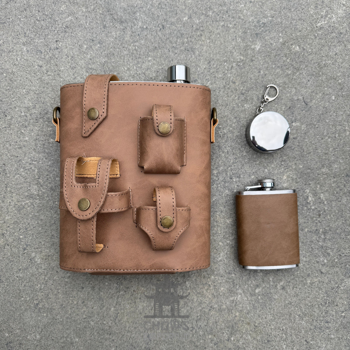 Large 48oz Hip Flask with Accessories