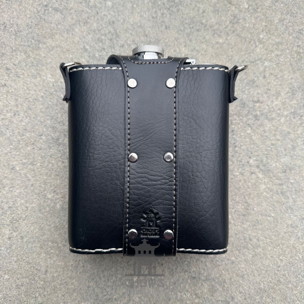 Ranger 18oz Leather Hip Flask with Mini Flask and Pouches