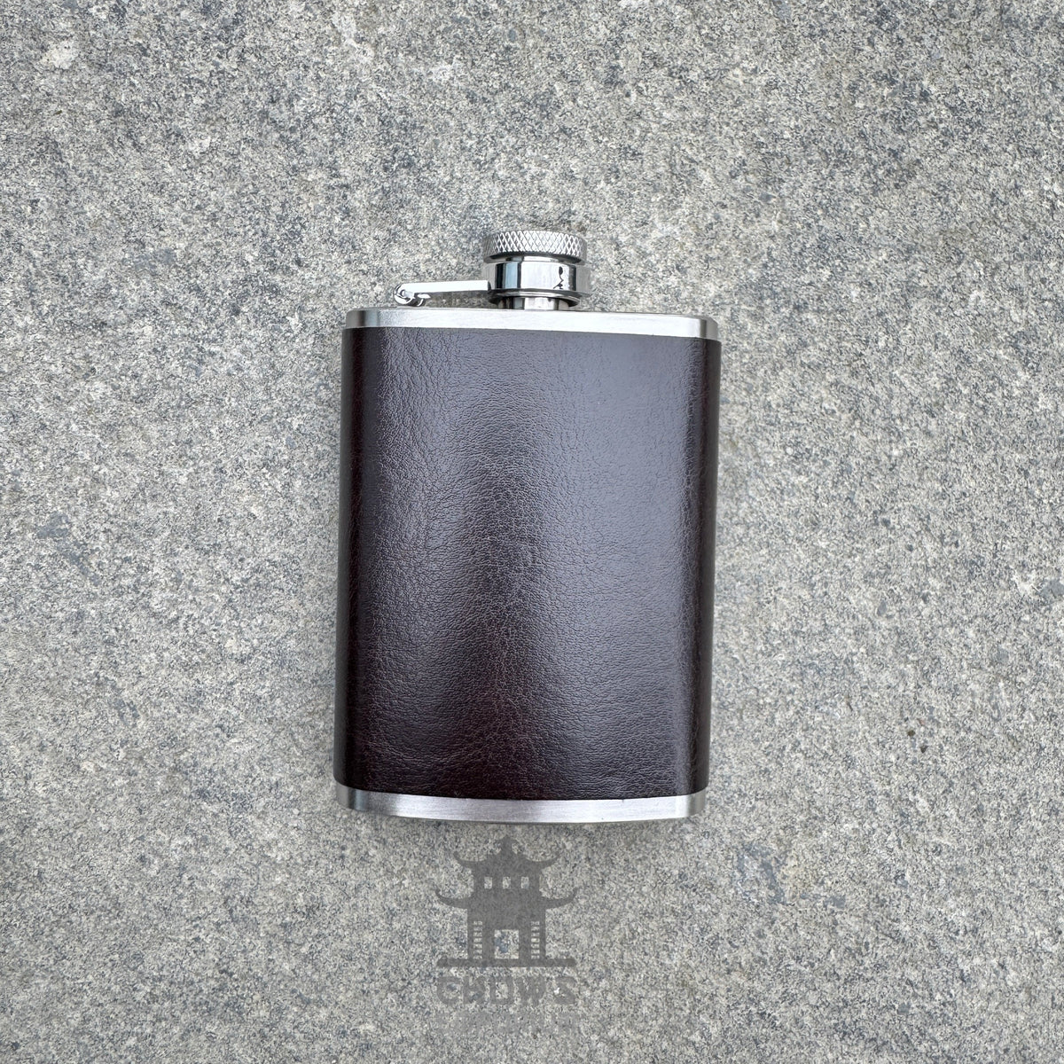 Ranger 18oz Leather Hip Flask with Mini Flask and Pouches