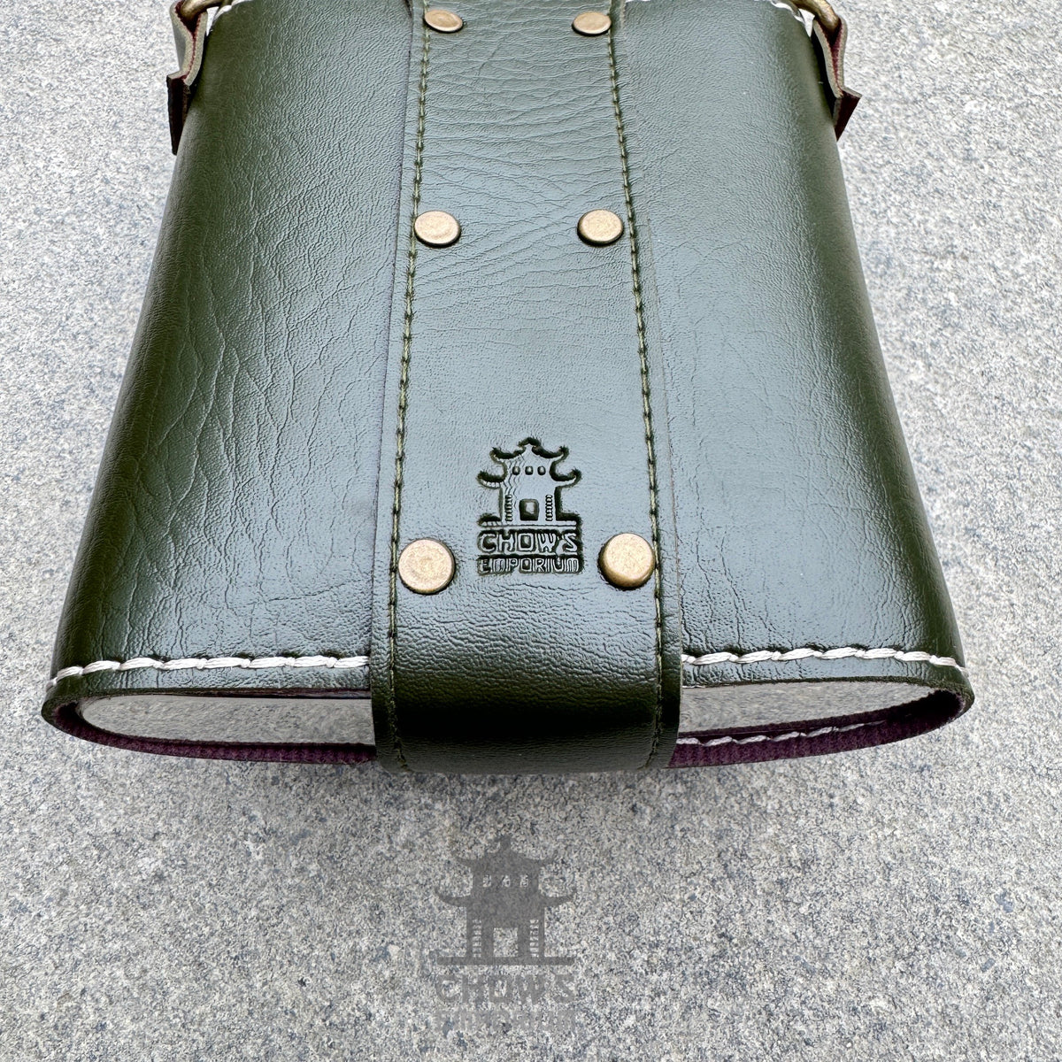 Ranger 18oz Leather Hip Flask with Mini Flask and Pouches