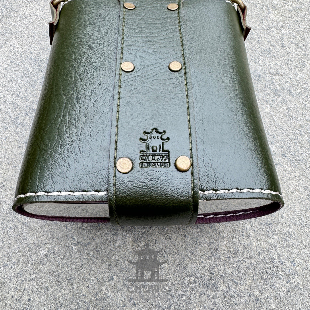 Ranger 18oz Leather Hip Flask with Mini Flask and Pouches