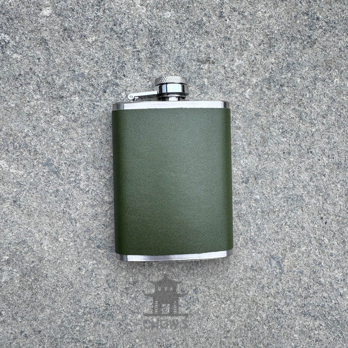Ranger 18oz Leather Hip Flask with Mini Flask and Pouches