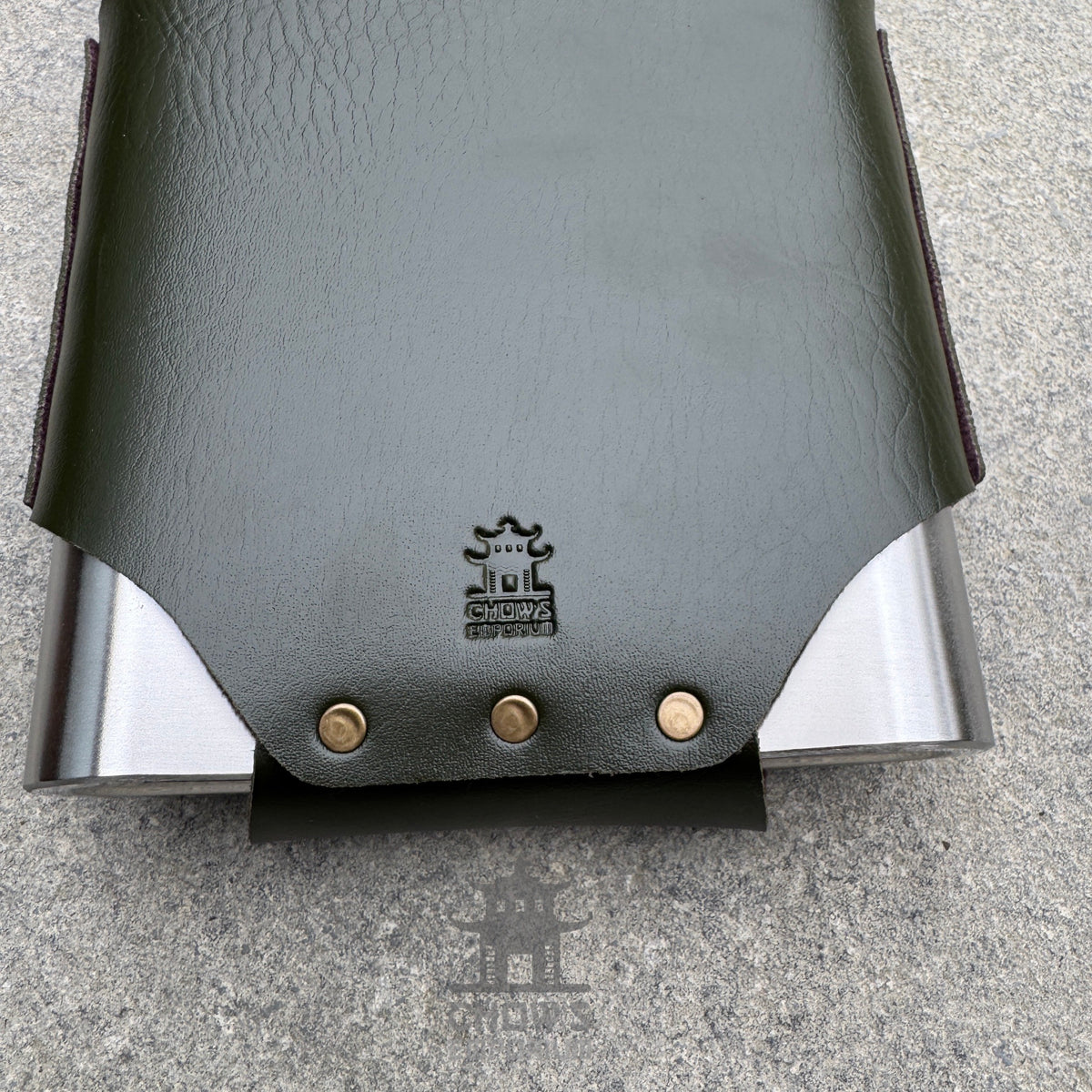 Rectangular 48oz Hip Flask with Faux Leather Holder