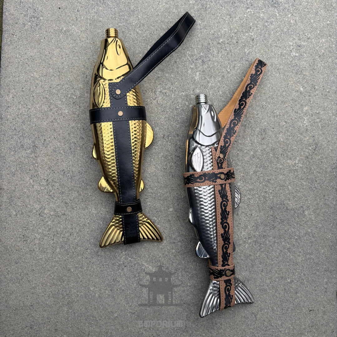 Fish-Shape 18oz Hip Flask with Belt Holder