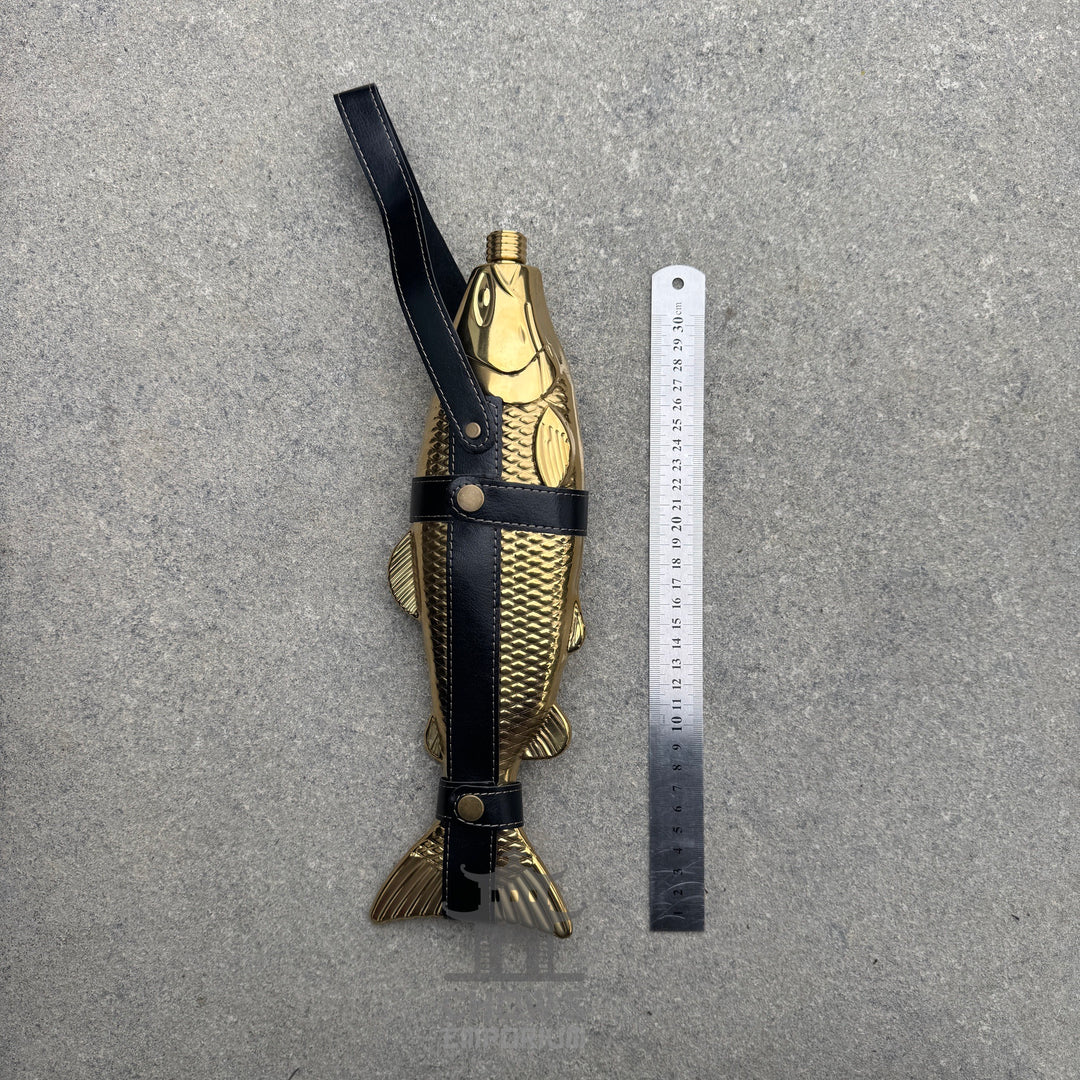 Fish-Shape 18oz Hip Flask with Belt Holder