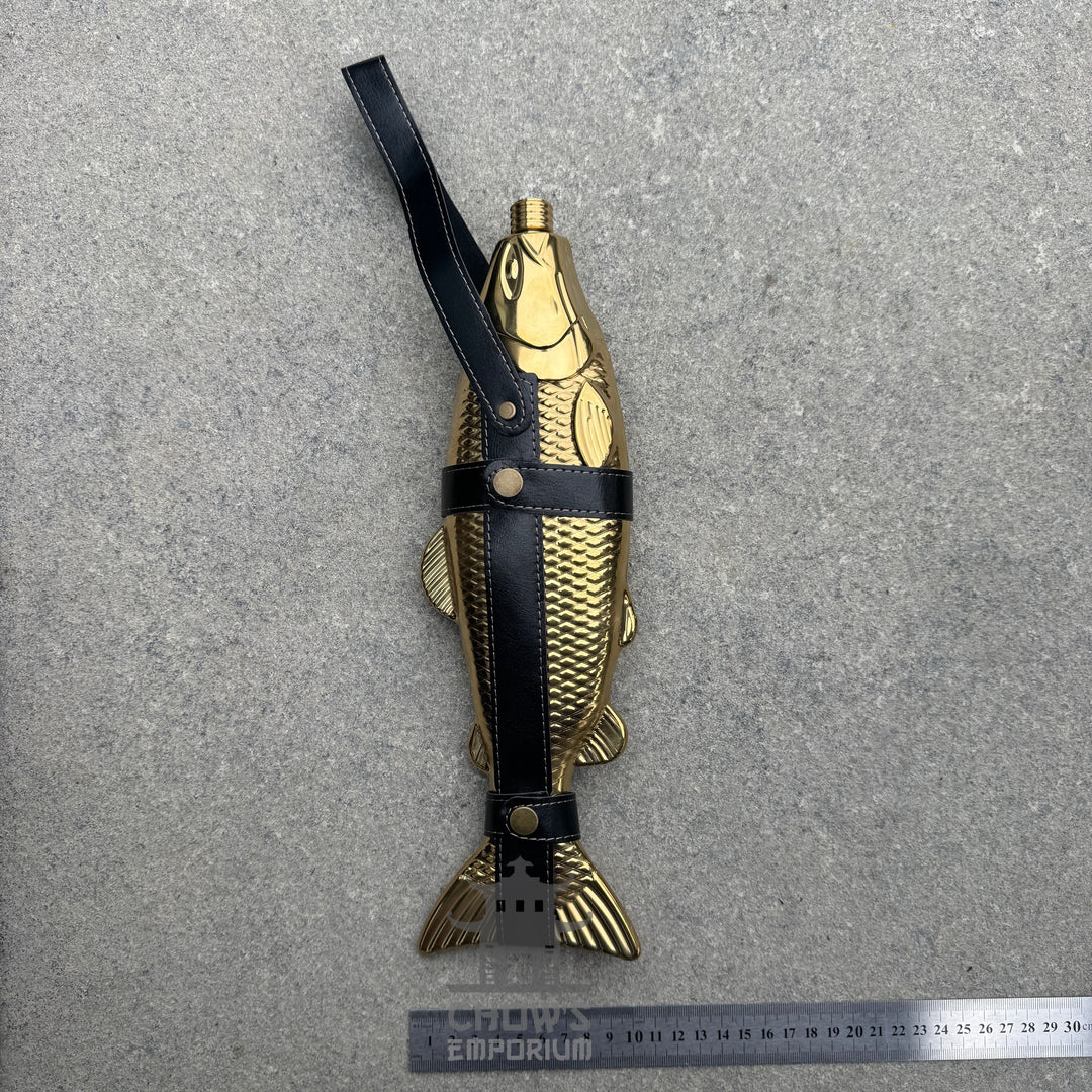 Fish-Shape 18oz Hip Flask with Belt Holder