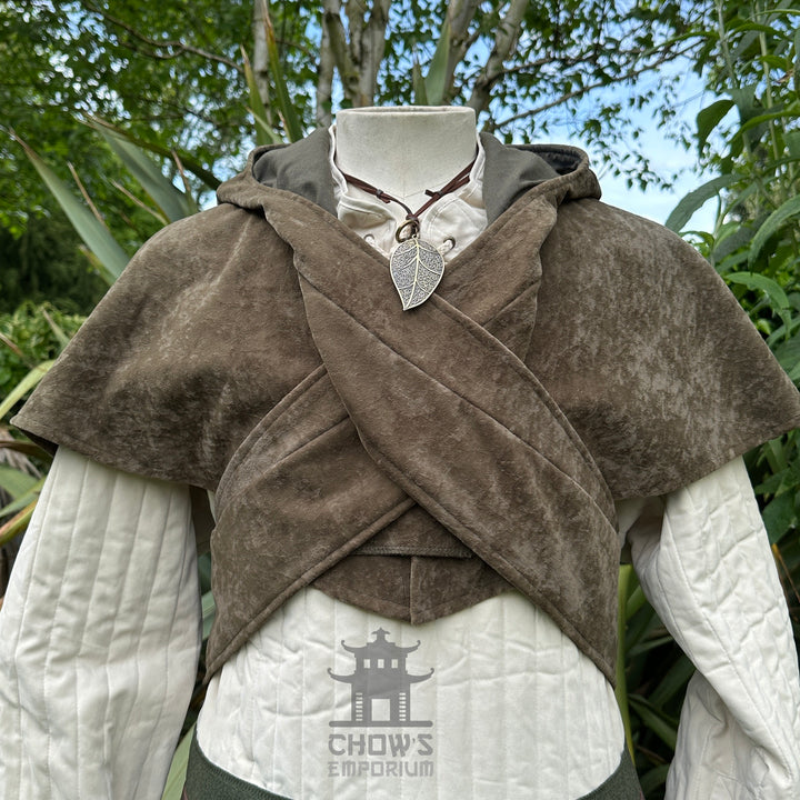 2 Piece Green & White Outfit (Hood & Gambeson)