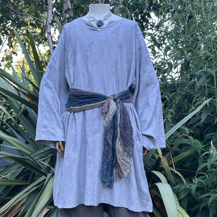 Medieval Tunic in Grey Textured Cotton