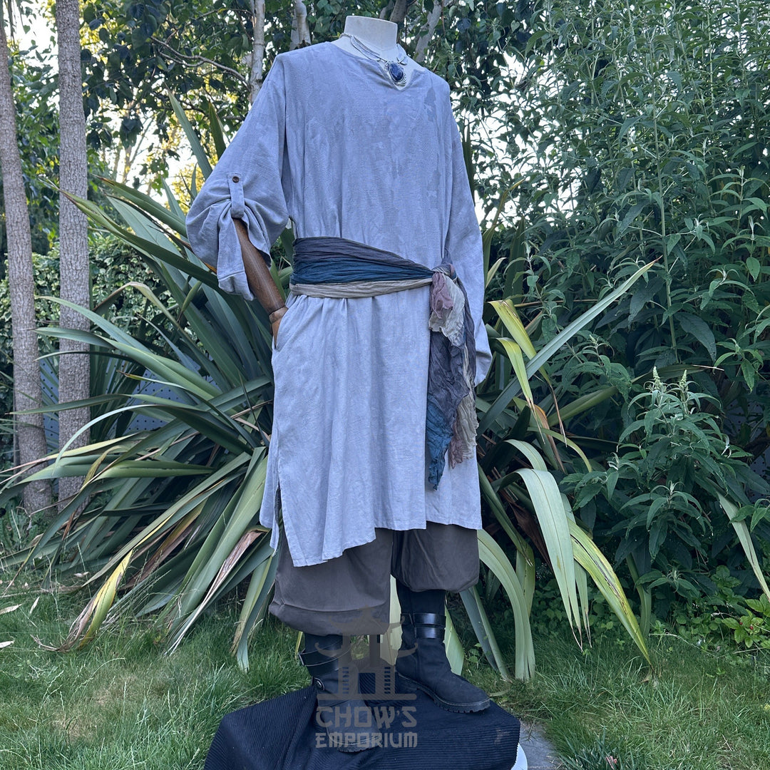 LARP Basic Outfit - 3 Pieces Grey (Tunic, Trousers & Sash)