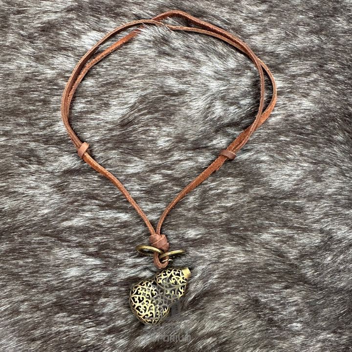 Blattförmige Halskette - LARP-Schärpe, Amulette, Accessoire - Messingfarbe