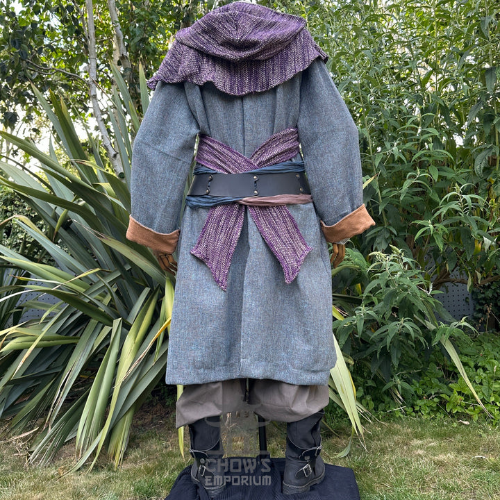 Ocean Cleric Set - 5 pieces (Robe, Tunic, Hood, Sash & Necklace)