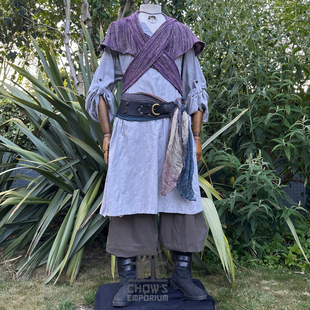 Ocean Cleric Set - 5 pieces (Robe, Tunic, Hood, Sash & Necklace)