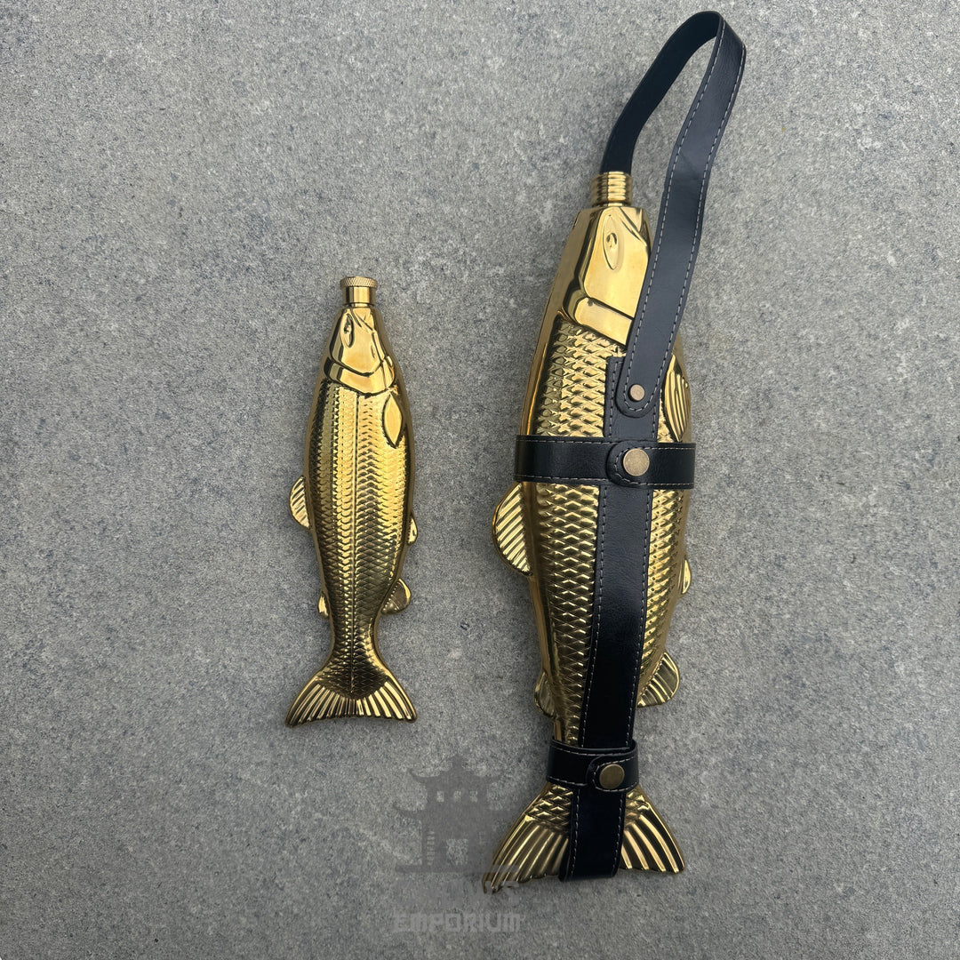 Fish-Shape 18oz Hip Flask with Belt Holder