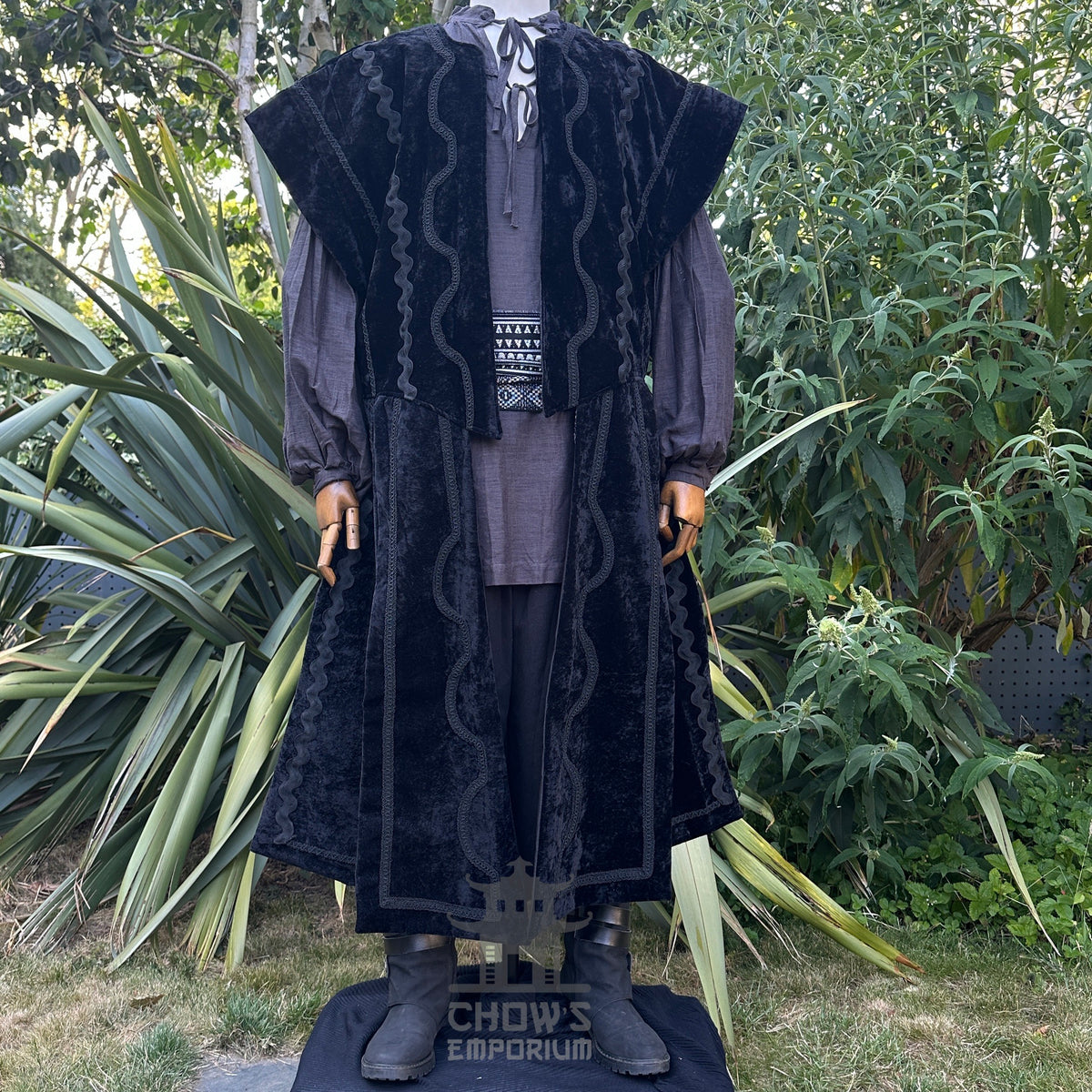 Spirit Necromancer LARP Set - 3+ pieces (Waistcoat, Shirt and Sash)