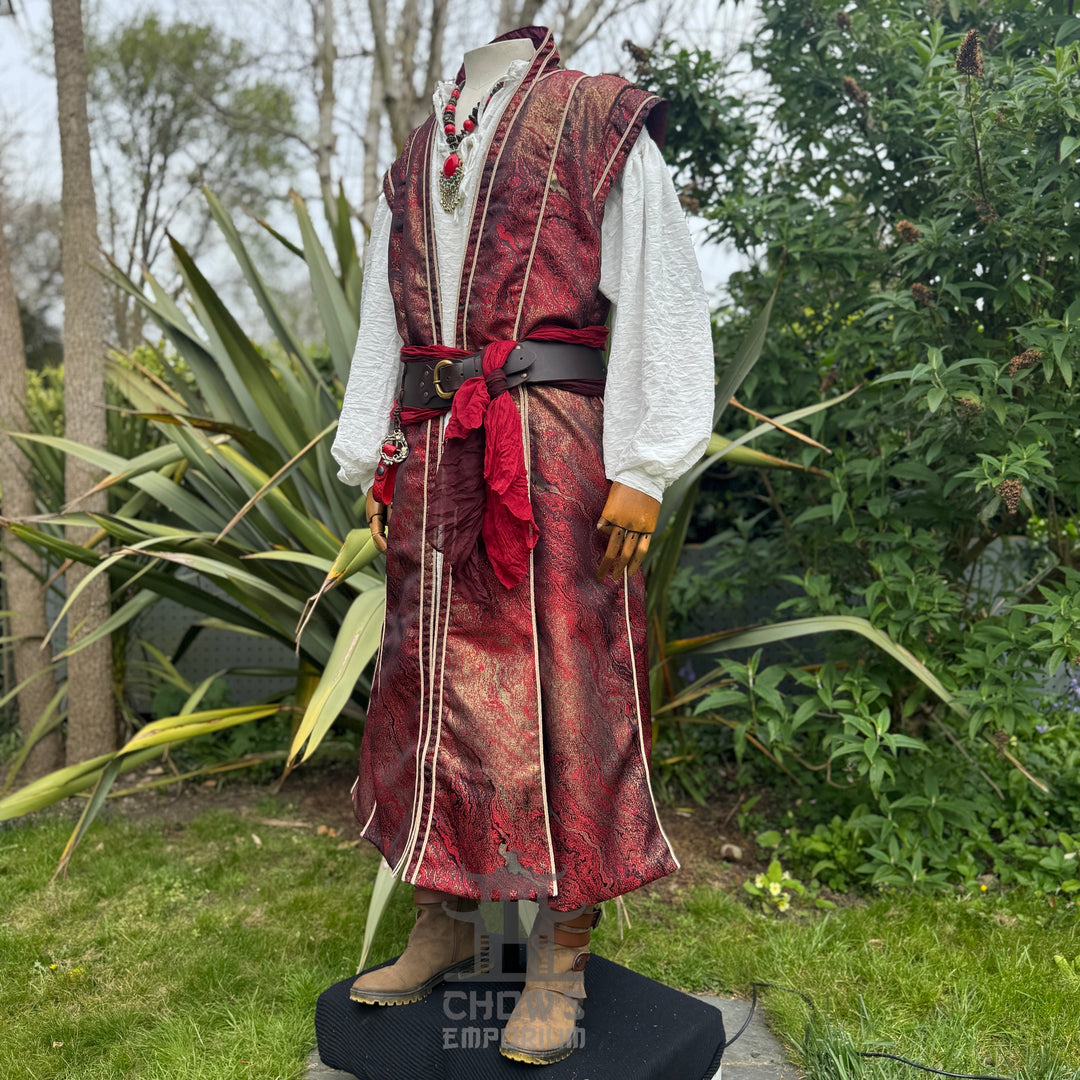 Sorcerers Robe in Red & Gold